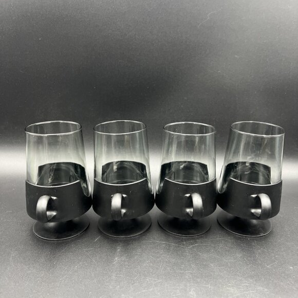 Vintage Glas-Snap by Corning Black w/ Smokey Glass Hot / Cold Beverages 5.5 in - Picture 4 of 13